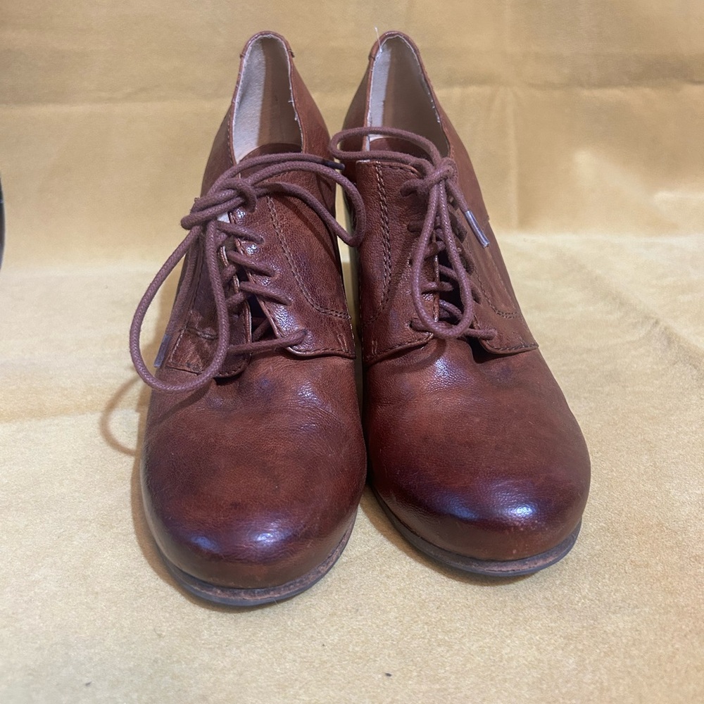 FRYE AND CO. Brown Ankle Boots with Polished Leather